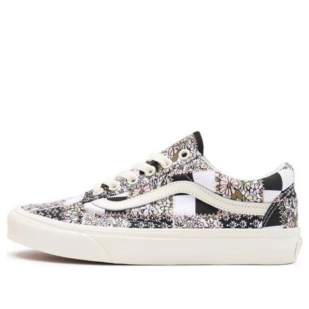 Vans Women's Floral Canvas Sneakers - Black and Cream